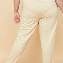 max Plus Size Women Typography Printed Pure Cotton Mid Rise Joggers image 5