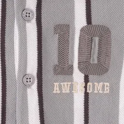 JusCubs Infant Boys Striped Cotton Rompers image 3
