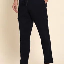 Dennis Lingo Men Mid Rise Plain Casual Cargos Trousers image 2