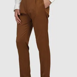 Blackberrys Men Plain Flat-Front Formal Trousers image 3