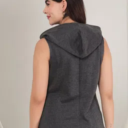 BAESD Slim Fit Hooded Single-Breasted Overcoat image 4