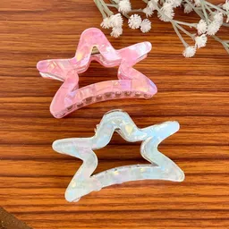 radhya accessories Stylish Hair Clutchers Holographic Hair Clips, Design 3, Strong Grip, Pack of 2 Hair Claw-picture-41
