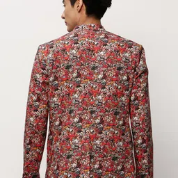 SHOWOFF Abstract Printed Slim-Fit Single Breasted Cotton Blazer image 5