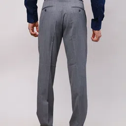 Raymond Self-Design Slim-Fit Formal Trousers image 4