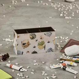 A Tiny Mistake Off White & Blue Printed Wooden Utility Holder image 5