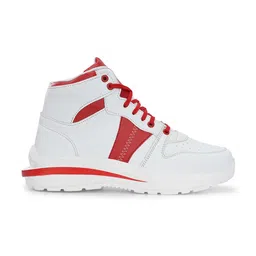 Hundo P Men Round Toe Mid-Top Lace-Ups Sneakers image 4