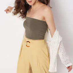 Vero Moda Women Straight Fit High-Rise Pleated Trousers-picture-41