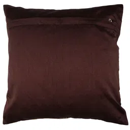 Kuber Industries Brown & Gold Toned 5 Pieces Center Lace Cushion Covers image 3