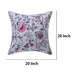 Texstylers Pink 3 Pieces Printed Cotton Square Reversible Cushion Covers image 2
