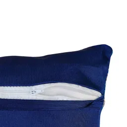 Nendle Turquoise Blue & Grey Set of 5 Floral Square Cushion Covers image 3