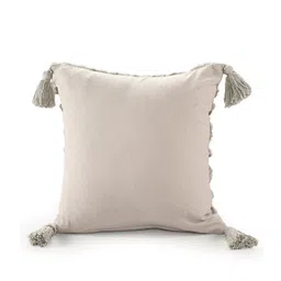 SASHAA WORLD Tasselled &Tufted Cushion Cover(16x16 inches) image 4