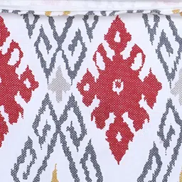 Texstylers Red & White 5 Pieces Square Cushion Covers image 4