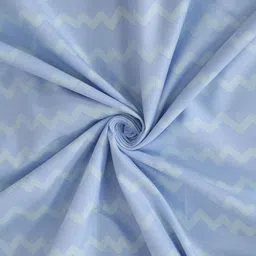 Arrabi Blue & White Striped 300 TC Single Bedsheet with 1 Pillow Cover image 4