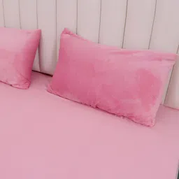 RD TREND Pink 210 TC King Bedsheet with 2 Pillow Covers image 5