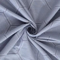 Arrabi Grey Geometric 300 TC King Bedsheet with 2 Pillow Covers image 5