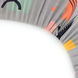 MORADO Grey & Black Geometric Printed Fitted 210 TC Queen Bedsheet With 2 Pillow Covers image 4