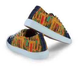 KobSook Men Printed Low Ankle Canvas Sneakers image 3