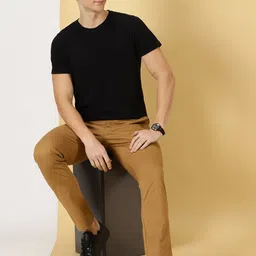 Thomas Scott Men Mid-Rise Smart Fit Easy Wash Chinos Trousers image 5