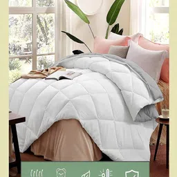 tundwal's Grey & Maroon Geometric Heavy Winter Single Bed Comforter image 3