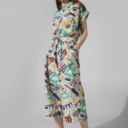 ONLY Women Conversational Printed High-Rise Cropped Culotte Trousers-picture-43