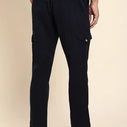 Dennis Lingo Men Mid Rise Plain Casual Cargos Trousers image 3