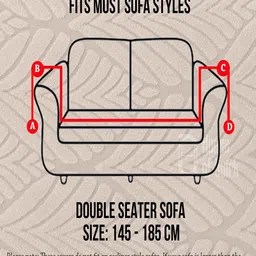 HOUSE OF QUIRK Green Jacquard Self-Design Stretchable Two Seater Sofa Cover image 5