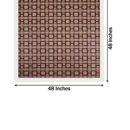 Kuber Industries Brown & White Printed Waterproof 4 Seater Table Cover image 5