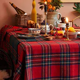 The Purple Tree Red & Green 1.50 cm x 2.25 cm Geometric Table Covers image 5