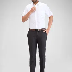 Raymond Striped Slim-Fit Formal Trousers image 5