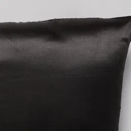 The Decor Mart Brown & Green Set of 2 Colourblocked Satin Square Cushion Covers image 2