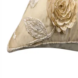 Good Vibes Coffee Brown & Beige Set of 5 Ethnic Motifs Satin Square Cushion Covers image 4