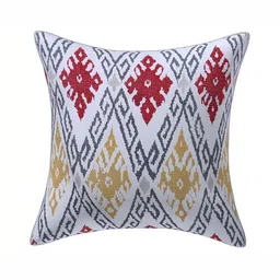Texstylers Red & White 5 Pieces Square Cushion Covers image 5