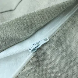 ZEBA White & Peach-Coloured Embroidered Square Cushion Cover image 5