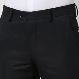 Van Heusen Men Striped Ultra Slim Fit Mid-Rise Formal Trousers image 4