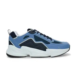 HRX by Hrithik Roshan Men Blue & White Textured Chunky Sneakers image 5