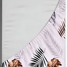 RD TREND White & Brown Floral Cotton 210 TC Fitted Single Bedsheet With 1 Pillow Cover image 5