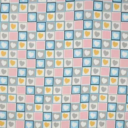 BREVARD Grey & Pink Geometric 210 TC King Fitted Bedsheet with 2 Pillow Covers image 3
