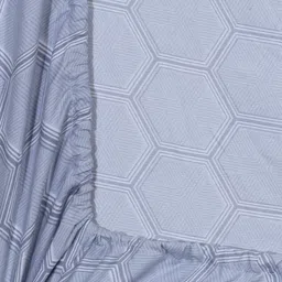 Arrabi Grey Geometric 300 TC King Bedsheet with 2 Pillow Covers image 4