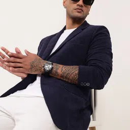 SHOWOFF Cotton Single-Breasted Blazers image 3