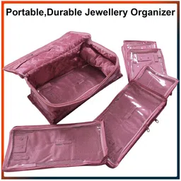 Kuber Industries Pink Printed Jewellery Organisers image 3