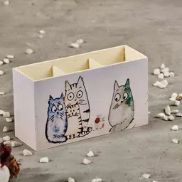 A Tiny Mistake Off White & Black Printed Wooden Utility Holder image 4