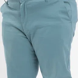 HIGHLANDER Men Blue Plus Size Slim Fit Trousers image 2