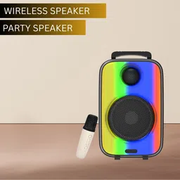 SYARA Raibow (BLUETOOTH TROLLEY SPEAKER) Dynamic Thunder Sound With Karaoke MicI138 35 W Bluetooth Party Speaker-picture-26