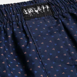 SHOWOFF Printed Cotton Mid-Rise Boxer AM-149-11_NavyBlue-Navy Blue image 5