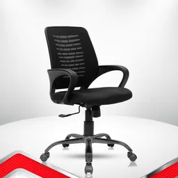 make my chairs Fliq Mesh Medium Back Office Chair with Metal Base Mesh Office Arm Chair-picture-26