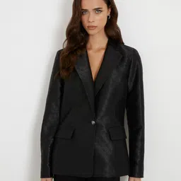 guess Women Self Design Single Breasted Casual Blazer-picture-16