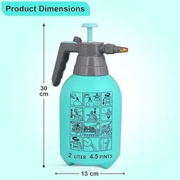 dharmikonline 2 LTR Multipurpose Classic Sprayer Hand Powered Water Spray Bottle for Gardening 2 L Tank Sprayer image 4