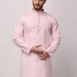 ROYAL KURTA Yoke Design Thread Work Cotton Straight Kurta image 1