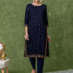 HERE&NOW Women Floral Printed Summer Sheers Kurta-picture-33