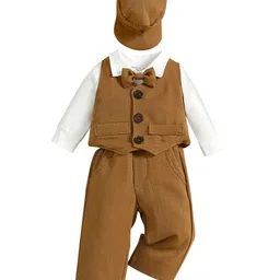 StyleCast Boys Brown Shirt Collar Clothing Set-picture-36